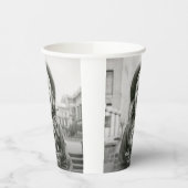 ELKE Verjaardag Chic White Typography 2 Fotofeest Papieren Bekers (Links)