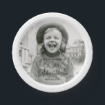 ELKE verjaardag chique stijlvolle typografie fotof Papieren Bordje<br><div class="desc">Voeg een elegante touch toe aan verjaardagsfeestdecoraties met aangepaste foto ronde papieren borden. Het afbeelding en alle formuleringen op deze sjabloon zijn eenvoudig te personaliseren. (AFBEELDING PLACEMENT TIP: Een eenvoudige manier om een foto precies te plaatsen hoe u wilt is om deze bij te snijden voordat u naar de Zazzle...</div>