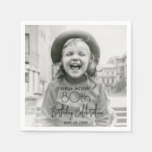 ELKE verjaardag chique stijlvolle typografie fotof Servet (Voorkant)