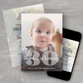 ELKE Verjaardag "Dit Kind" Eenvoudig Modern 2 Foto Kaart