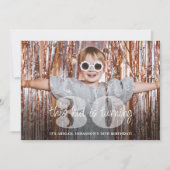 ELKE Verjaardag "Dit Kind" Modern Script 2 Foto Kaart (Voorkant)