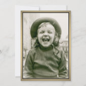 ELKE Verjaardag · Foto & QR Code Zwart & Goud Part Kaart (Achterkant)