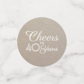 ELKE Verjaardag juicht Beige Faux Kraft Papieren T Confetti (Kleine voorkant)