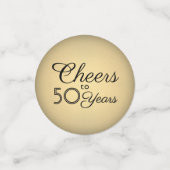 ELKE Verjaardag juicht Elegante Zwart & Goud Tafel Confetti (Kleine voorkant)