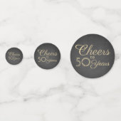 ELKE Verjaardag juicht faux krijtbord en gouden ta Confetti (Voorkanten)