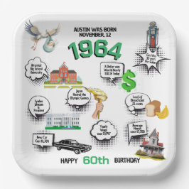 Elke verjaardag leuke feiten papieren bordje