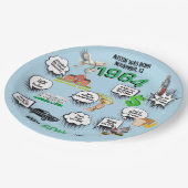 Elke verjaardag leuke feiten papieren bordje (Gekanteld)