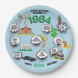 Elke verjaardag leuke feiten papieren bordje