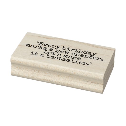 “Elke verjaardag markeert een nieuw hoofdstuk. Lat Rubberstempel (Stempel)