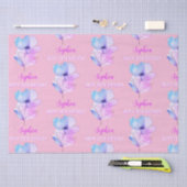 Elke Verjaardag, Naam, Roze & Blauwe Waterverf Tissuepapier (Craft)