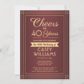 ELKE verjaardag Proost Classic Border Bourgogne &  Kaart (Voorkant)