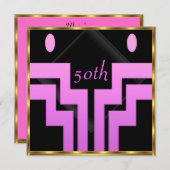 Elke verjaardag Roze Black Kaart (Voorkant / Achterkant)