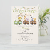 Elke Verjaardag Schattigee Chugga Waterverf Dieren Kaart (Staand voorkant)