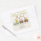 Elke Verjaardag Schattigee Chugga Waterverf Dieren Vierkante Sticker (Envelop)