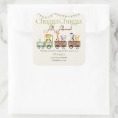 Elke Verjaardag Schattigee Chugga Waterverf Dieren Vierkante Sticker (Tas)