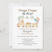 Elke Verjaardag Waterverf Brown Train Fun Express Kaart (Voorkant)