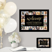 ELKE Verjaardag Welkom 20 Photo Collage Zwart & Go Poster