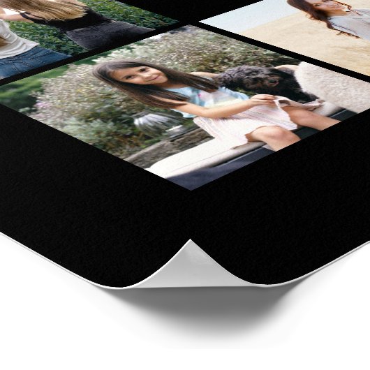 ELKE Verjaardag Welkom 20 Photo Collage Zwart & Go Poster (Hoek)