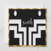 Elke verjaardag White Black Kaart (Voorkant)