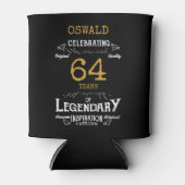 Elke verjaardag zwart goud legendarisch grappig blikjeskoeler (Voorkant)