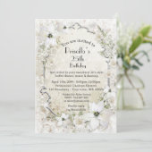 Elke verjaardagsfeest, Winter Wonderland, wit Kaart (Staand voorkant)