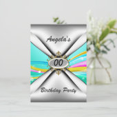 Elke verjaardagsfeestje Uitnodiging 60 (Staand voorkant)