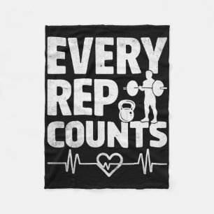 Elke vertegenwoordiger telt gewichtheffer bodybuil fleece deken