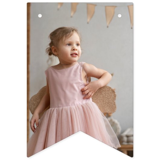 Elke viering aangepaste foto verjaardag vlaggetjes (Tweede vlag)