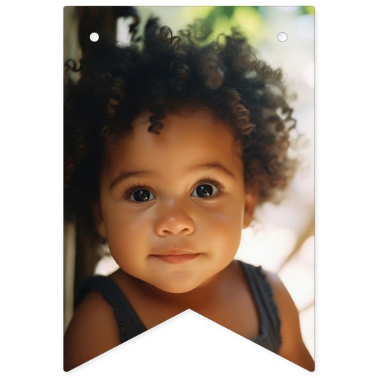 Elke viering aangepaste foto verjaardag vlaggetjes (Eerste vlag)