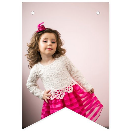 Elke viering aangepaste foto verjaardag vlaggetjes (Derde vlag)