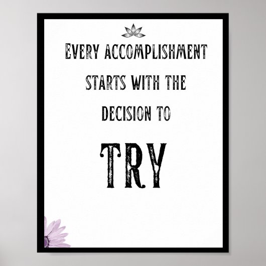 Elke voltooiing begint met de beslissing om poster (Voorkant)