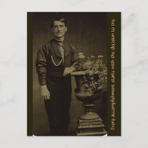 Elke voltooiing begint met het besluit... briefkaart