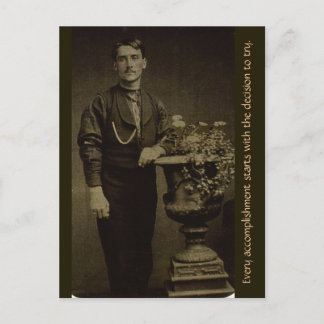 Elke voltooiing begint met het besluit... briefkaart