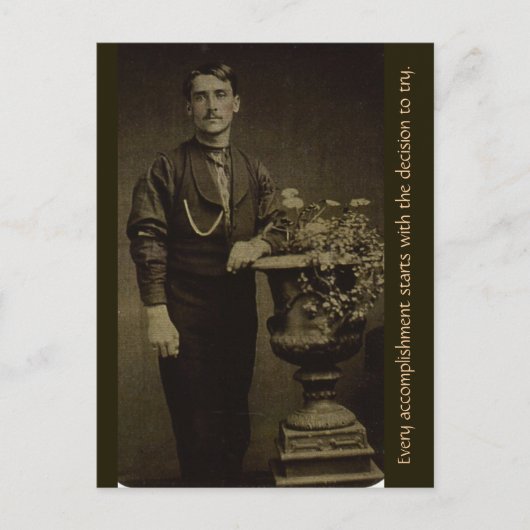 Elke voltooiing begint met het besluit... briefkaart (Voorkant)