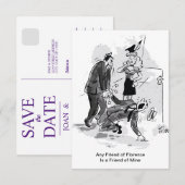 Elke vriend van Florence is een vriend van mij, gr Save The Date (Voorkant / Achterkant)
