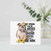 Elke vrouw kan moeder zijn als bullehond. feestdagenkaart (Staand voorkant)