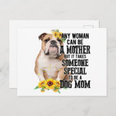 Elke vrouw kan moeder zijn als bullehond. feestdagenkaart (Voorkant / Achterkant)