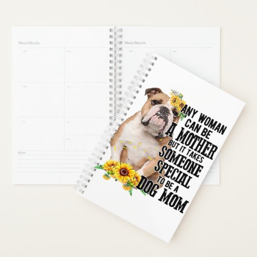 Elke vrouw kan moeder zijn als bullehond. planner (Display)