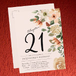 Elke Waterverf van de Age Florence Uitnodiging Briefkaart<br><div class="desc">Viel de speciale verjaardag van je geliefde op met een elegant en chic briefkaart van de bloemetjesuitnodiging. Deze uitnodiging briefkaart is gemaakt met luxe kaarten en een tijdloos ontwerp en is er zeker van dat het een onvergeeflijke verklaring aflegt. Met klassieke florale illustraties in combinatie met moderne typografie en een...</div>