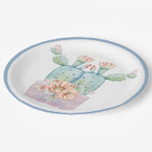 Elke Waterverf van de cactus Papieren Bordje (Gekanteld)