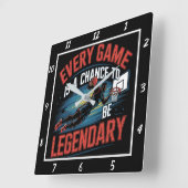 Elke wedstrijd kans legendarische basketbal vierkante klok (Hoek)
