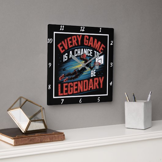 Elke wedstrijd kans legendarische basketbal vierkante klok (Kantoor)