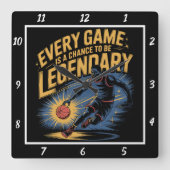 Elke wedstrijd kans legendarische basketbal vierkante klok (Voorkant)