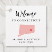 Elke welkomsttas met kleurverbinding voor bruiloft bedankjes labels (Voorkant)