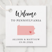 Elke Welkomsttas van de Colour Pennsylvania Wedden Bedankjes Labels (Voorkant)