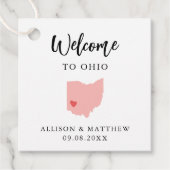 Elke welkomsttas van Ohio Weddenschap Bedankjes Labels (Voorkant)