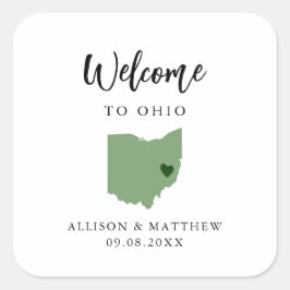 Elke welkomsttas van Ohio Weddenschap Vierkante Sticker