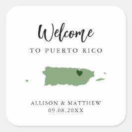 Elke welkomsttas van Puerto Rico Weddenschap Vierkante Sticker