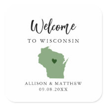 Elke welkomsttas van Wisconsin voor het huwelijk m
