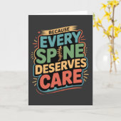 Elke wervelkolom verdient zorg chiropractor citaat kaart (Gele Bloem)